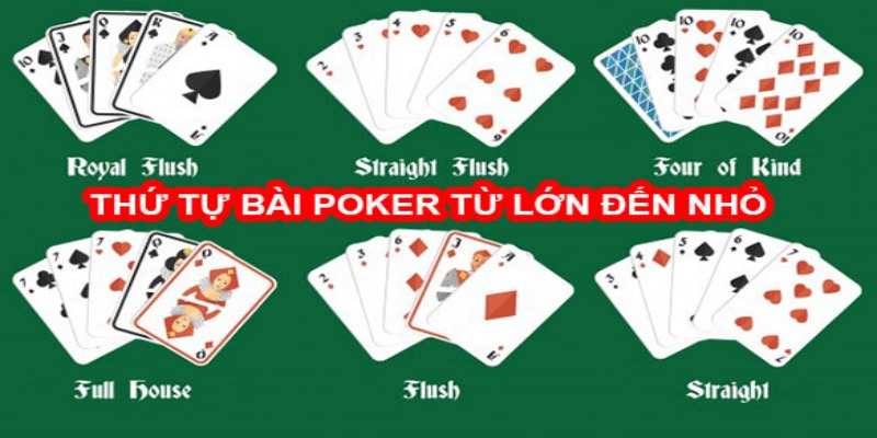 Đôi nét về thứ tự bài trong poker